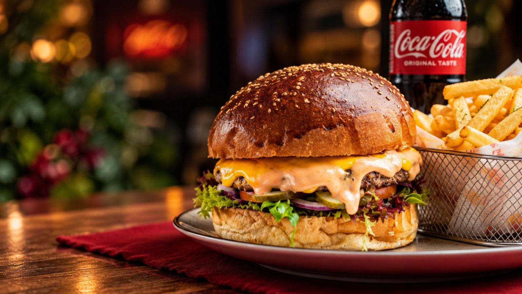 Burger mit Cheddar und Speck von Wip’s Soulfood in Wien 1230