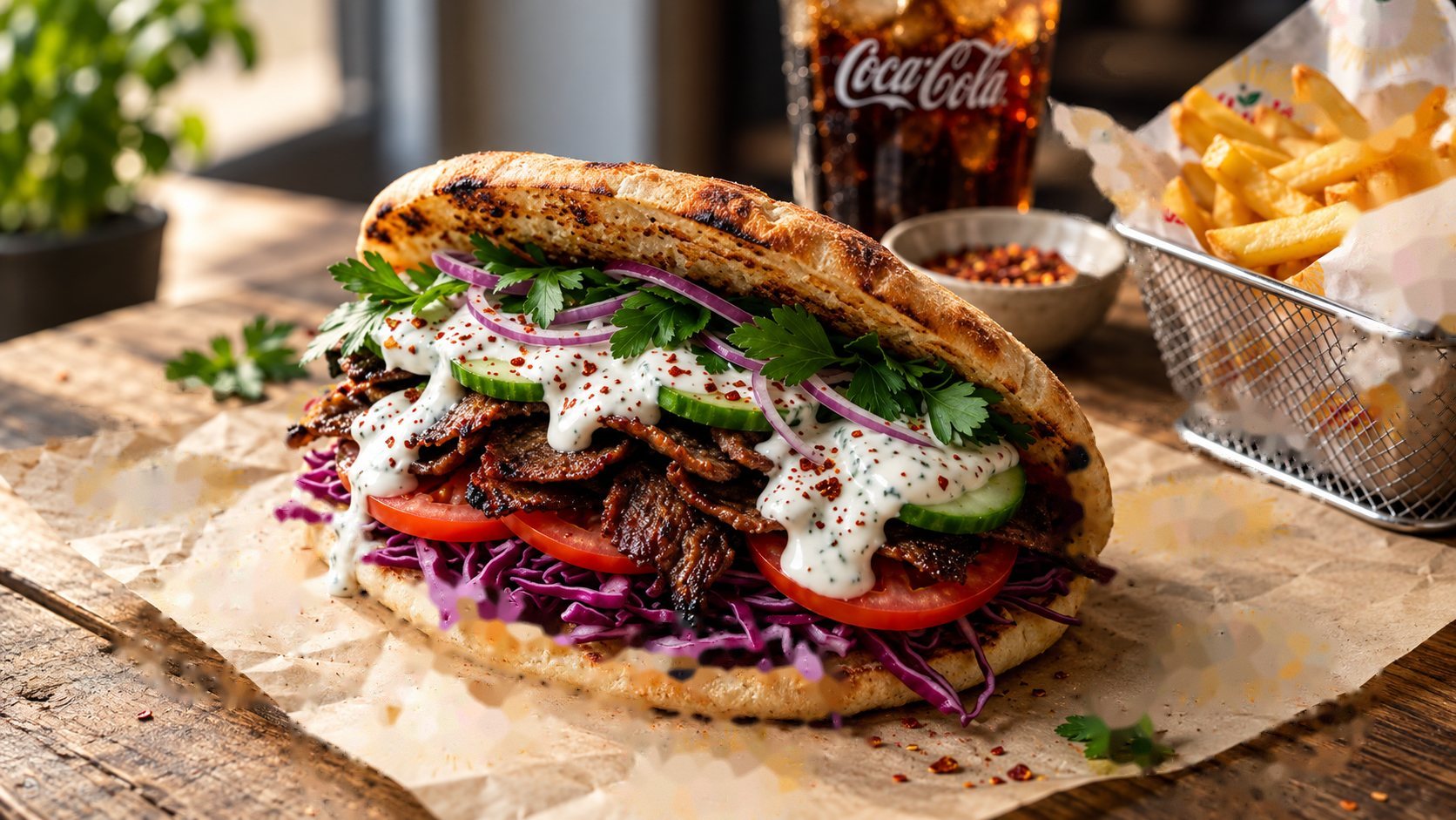 Kebap mit Steak- und Hühnerfleisch von Wip’s Soulfood in Wien-Liesing
